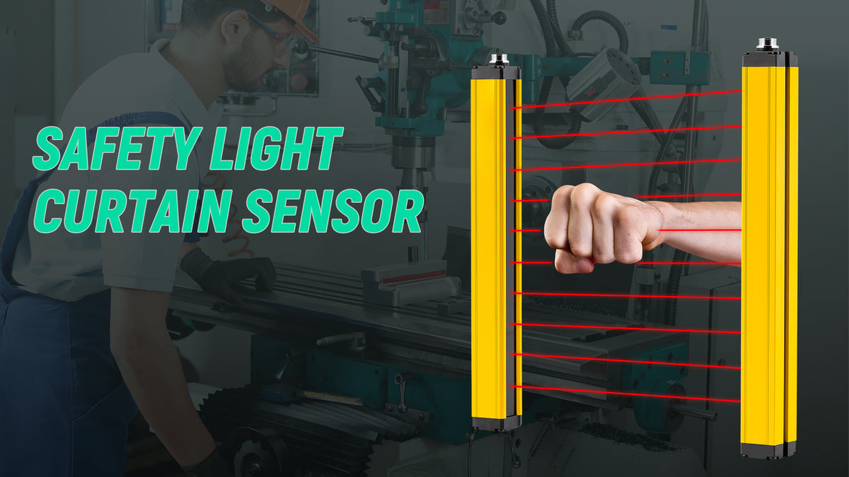 Antstone Safety Light Curtain Sensors Safety Light Grating Security Protection Device 40mm Beam Pitch(4 Beams)