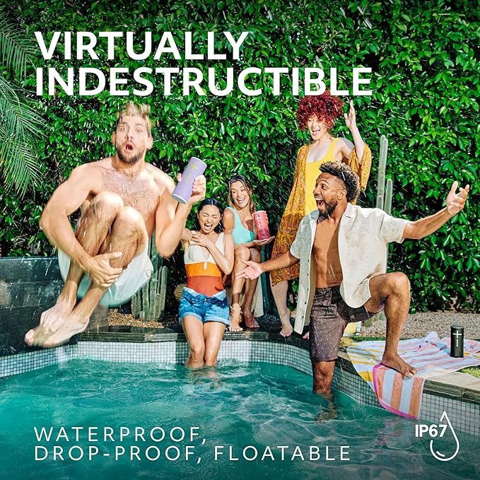 Ultimate Ears Boom 4 Portable Waterproof Bluetooth Speaker with 360-Degree Immersive Sound, Outdoor Floating Speaker, 15-Hour Battery, 147ft Range - Black