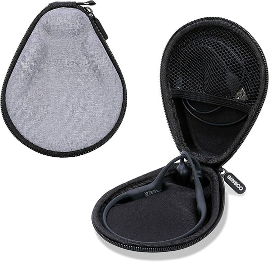 Ginsco Universal Bone Conduction Headphone Case Compatible with SHOKZ New OpenRun Pro 2/Pro 2 Mini/OpenRun/OpenSwim Open-Ear Sport Headphones, Compatible with MRYTKY/BAICLUD/CXK/Ogogrs etc (Gray)