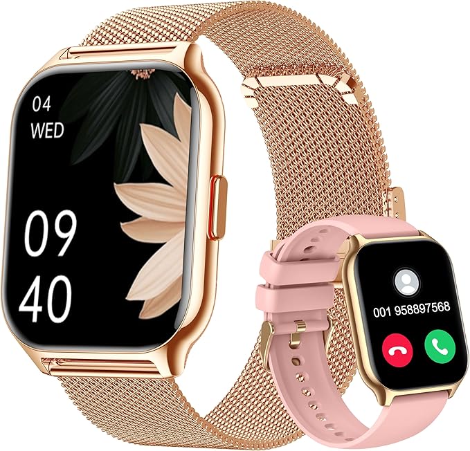 Smart Watch 45mm for Women Men(Dial/Answer Calls), 2.0" Fitness Tracker Watch with Heart Rate/Blood Pressure/Blood Oxygen Monitor for Android iOS
