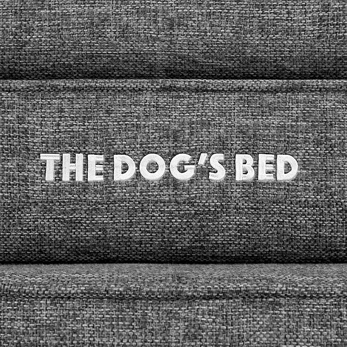 The Dog’s Bed Orthopedic Memory Foam Dog Bed, XL Grey Linen, Pain Relief for Arthritis, Hip & Elbow Dysplasia, Post Surgery, Lameness, Calming, Waterproof Washable Covers