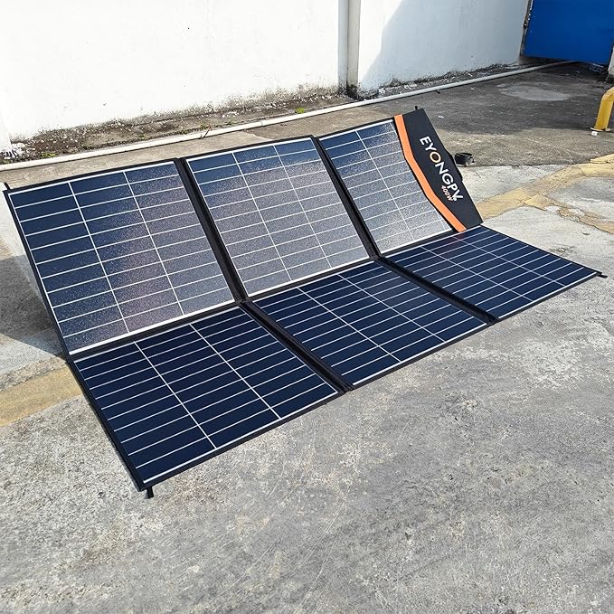EYONGPV 400W Foldable Solar Panel, 26% HPBC Cells, IP65 Waterproof Portable Solar Charger with 30A Anderson Output & 4.5m Cable, for RV, Camping, Outdoor Power Stations