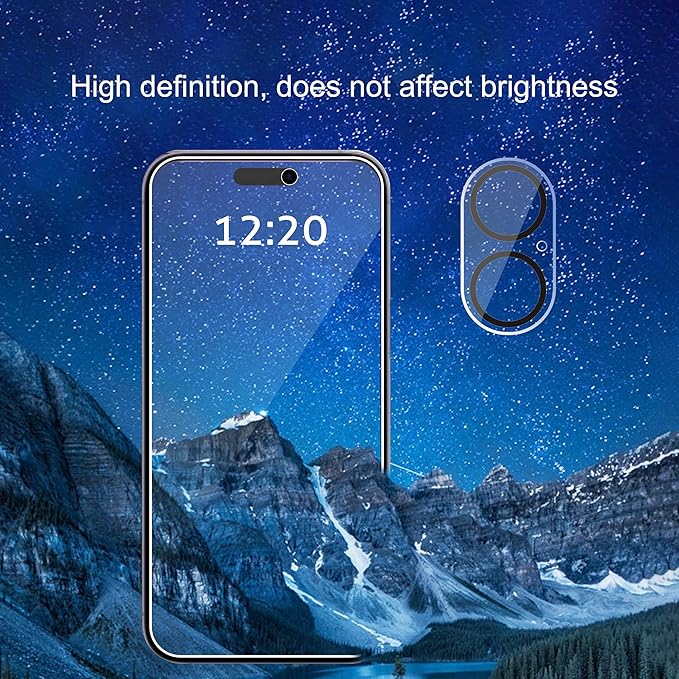 Ailun 3Pack Privacy Screen Protector for iPhone 16 Plus [6.7 inch]+3Pack Camera Lens Protector,Dynamic Island Compatible,Anti Spy Private Tempered Glass[9H Hardness]