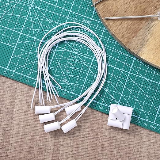 5 Sets Magnetic Door Switch RC-33 NC Recessed Wired Security Window Door Sensor Alarm Contact Sensor for Alarm System (White)