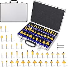 PLATINUMEDGE Router Bits Set, Tungsten Carbide Router Bits Set 1/4 Shank, Router Bit Kit for DIY, Woodworking Project, 35 Piece Set with Premium Aluminum Carry Storage Case - Image 1