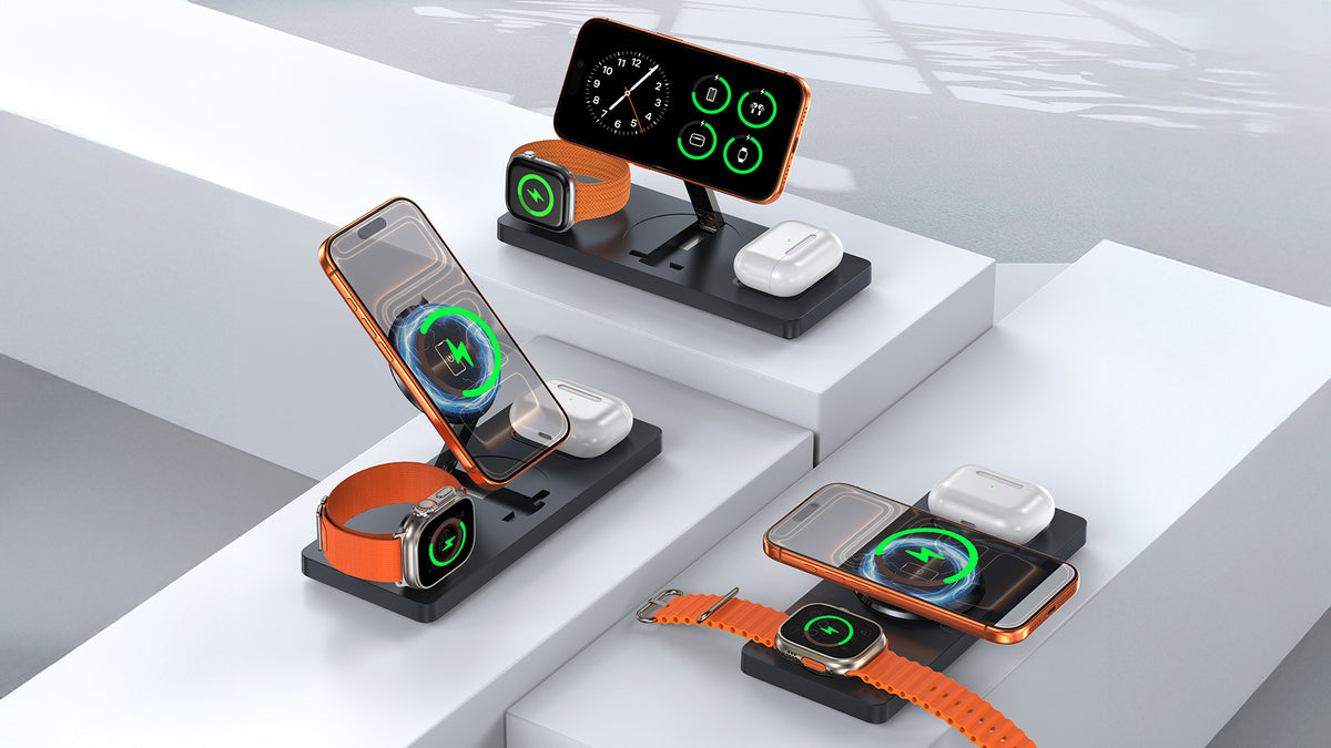 Foldable 3-in-1 Wireless Charging Station for Apple | Wireless Charger - Image 8