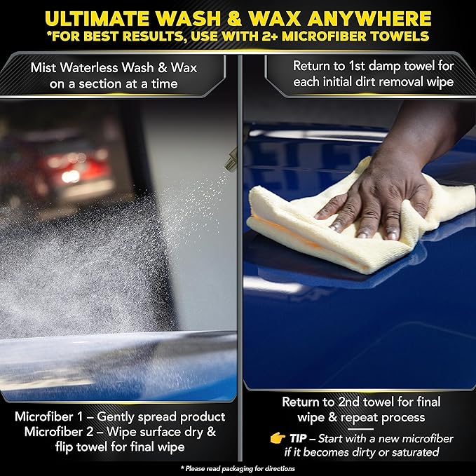 Meguiar's G3626 Ultimate Waterless Wash & Wax - 26 Oz Spray Bottle