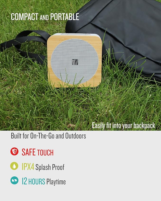 Soundfreaq Sound Spot II SFQ-18: Portable Bluetooth Speaker with Powerful Bass, Nature Sounds, Ambient Light, and Speakerphone (White)
