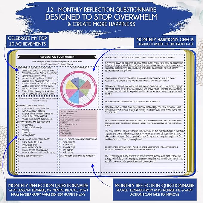Deluxe 2026 Planner Weekly and Monthly | Law of Attraction Planner with Productivity App | 12-Month for Productivity, Gratitude & Goal Setting | Includes Foldable Vision Board, Gift Box & Stickers