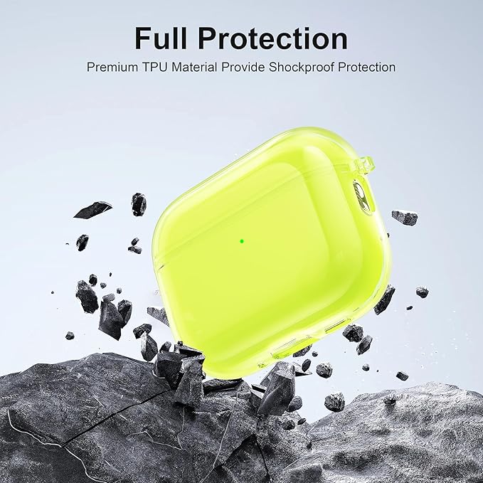 Valkit for Airpods Pro 3 Case Clear with Cleaner Kit | Soft TPU Airpods Pro 3 Generation Case | Protective Cover Shockproof | iPods Pro 3 Cases | for Air pods Pro Gen 3 2025(Clear Yellow)