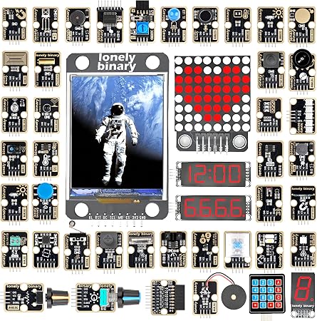 Lonely Binary TinkerBlock 46-in-1 Sensor Kit STEM for C++ ESP32 Pico