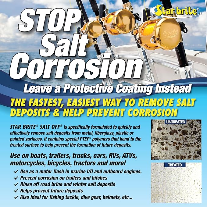 STAR BRITE Salt Off Applicator – Marine Engine Flush & Salt Remover Spray Tool for Boats, Trailers, Fishing Gear, Dive Equipment, and More