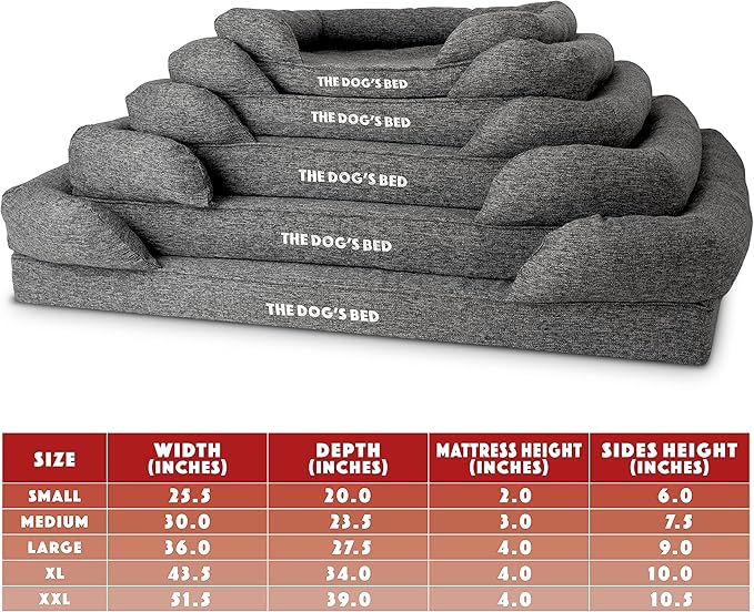 The Dog’s Bed, XXL Grey Fur Memory Foam, Pain Relief: Arthritis, Hip & Elbow Dysplasia, Post Surgery, Lameness, Supportive, Calming, Waterproof, Washable Cover