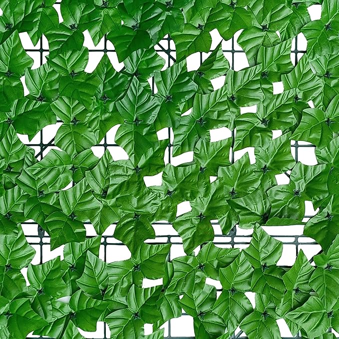 Artificial Ivy Privacy Fence Wall Screen: 6FT X12FT UV-Anti Faux Greenery Backdrop Ivy Vine Leaf Hedges Fence Panels for Patio, Balcony, Garden, Backyard Indoor Outdoor Light Green Decor