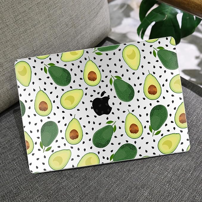 MEEgoodo for MacBook Air 13.3 inch Case 2021 2020 2019 2018 A2337 M1 A2179 A1932, Laptop Shell for MacBook Air M1 with Keyboard Webcam Cover & Trackpad Film & Type C Adapter,Avocado