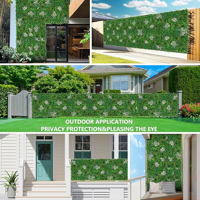 Artificial Grass Wall 40"x120"(33.33 SQFT), Boxwood Roll Panels UV-Protected Faux Grass Backdrop Wall,Greenery Privacy Hedge Screen for Outdoor Garden Patio, Indoor Party Balcony Fence Decor