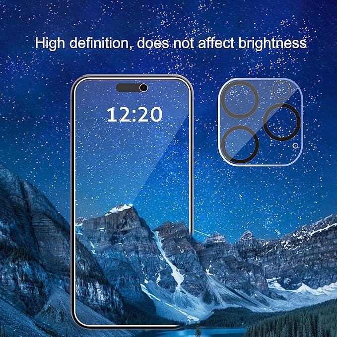 Ailun 3 Pack Privacy Screen Protector for iPhone 16 Pro Max [6.9 inch]+ 3 Pack Camera Lens Protector,Dynamic Island Compatible,Anti Spy Tempered Glass[9H Hardness][Not for iPhone 16e/16/16Pro/16Plus]
