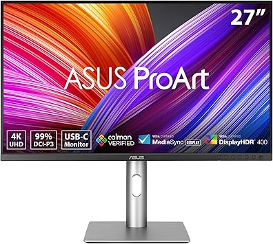 ASUS ProArt PA279CRV 27 Inch 4K UHD USB-C HDR Professional Monitor for Mac
