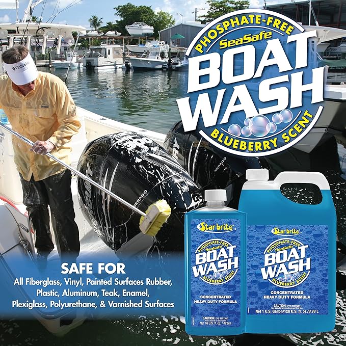 STAR BRITE Concentrated Boat Wash - Biodegradable, Phosphate-Free, Blueberry Scent - 16 OZ (080416P)
