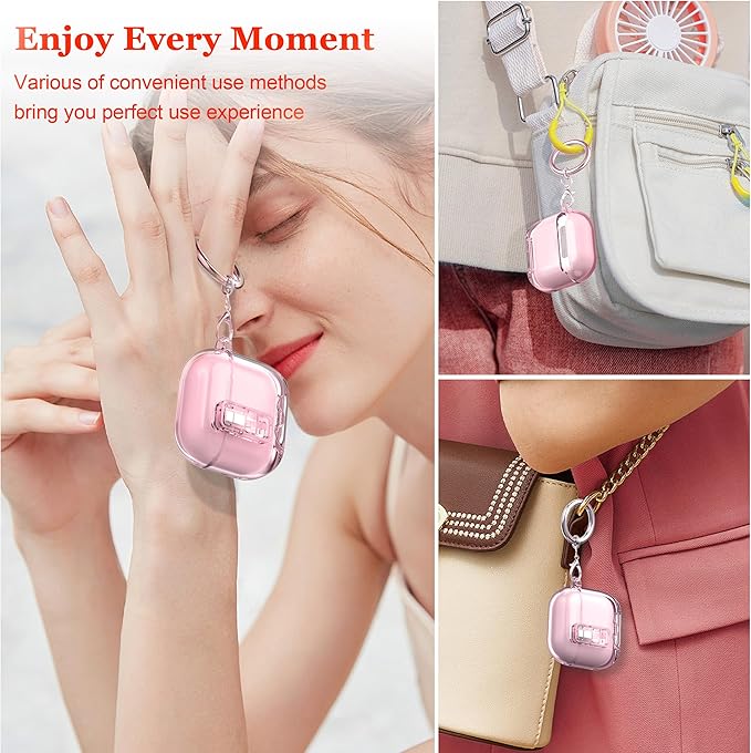 for AirPods 4th Generation Case Cover 2024, Military-Grade Shockproof Transparent Anti-Yellowing, Charging Port Dust-Proof & Stand Design with Cleaning Kit for AirPods 4 Case, Crystal Pink