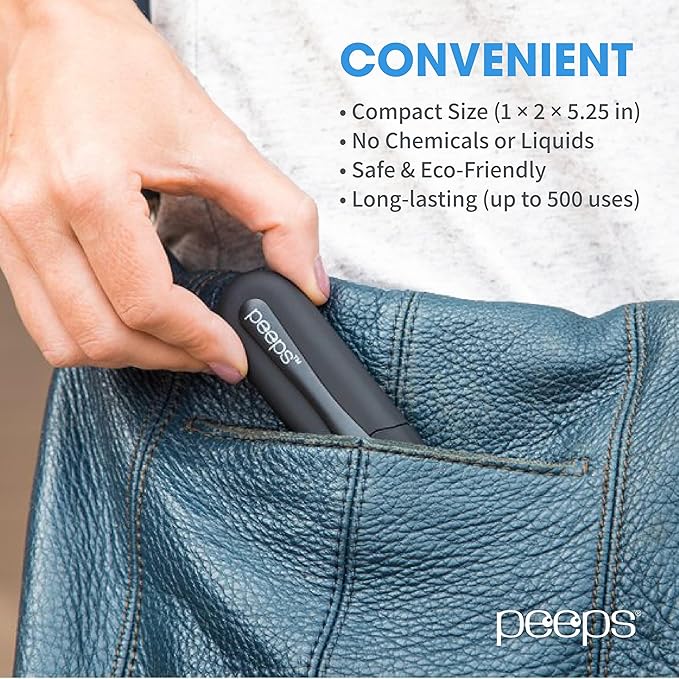 CarbonKlean Peeps Eyeglass Lens Cleaner - Efficient and Durable Carbon Microfiber Technology - Exclusively Used by NASA - 500 Uses, Soft Touch Lavender (2 Pack)