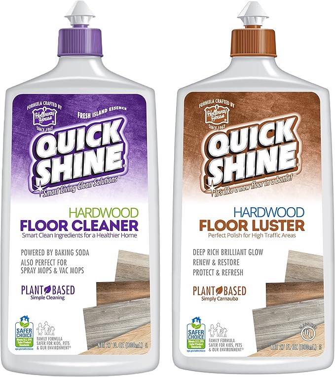 Quick Shine Floor Cleaner, Polish & Protectant Bundle (2 Packs)