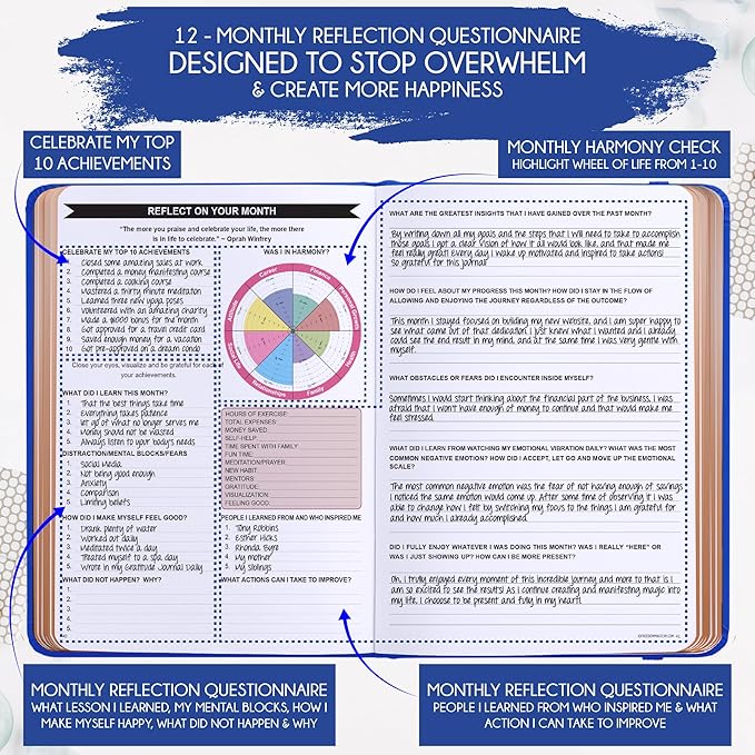 Deluxe 2026 Planner Weekly and Monthly | Law of Attraction Planner with Productivity App | 12-Month for Productivity, Gratitude & Goal Setting | Includes Foldable Vision Board, Gift Box & Stickers