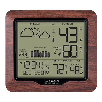 Wireless Digital Backlight Forecast Station with Pressure, 308-1417BL