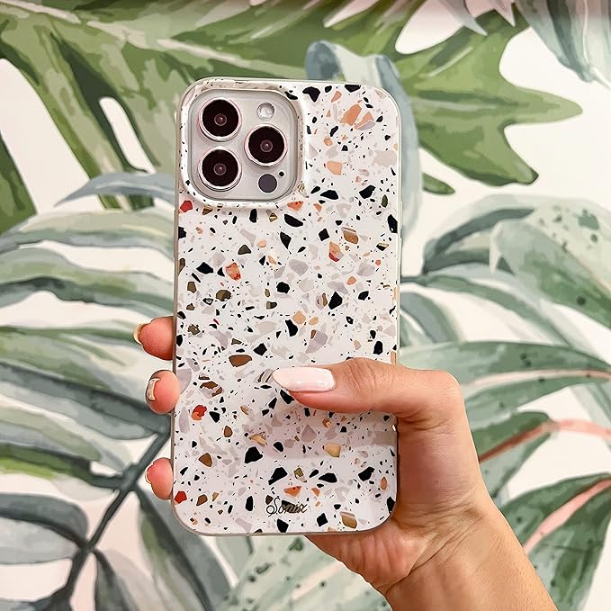 Sonix Case for iPhone 15 Pro Max | Compatible with MagSafe | 10ft Drop Tested | Marble Terrazzo Confetti