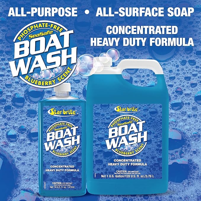 STAR BRITE Concentrated Boat Wash - Biodegradable, Phosphate-Free, Blueberry Scent - 16 OZ (080416P)