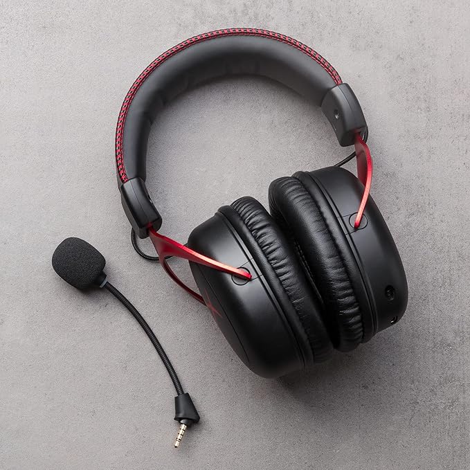 HyperX Cloud II Wireless - Gaming Headset for PC, PS5, PS4, Long Lasting Battery Up to 30 Hours, DTS Headphone:X Spatial Audio, Memory Foam, Detachable Noise Cancelling Microphone with Mic Monitoring