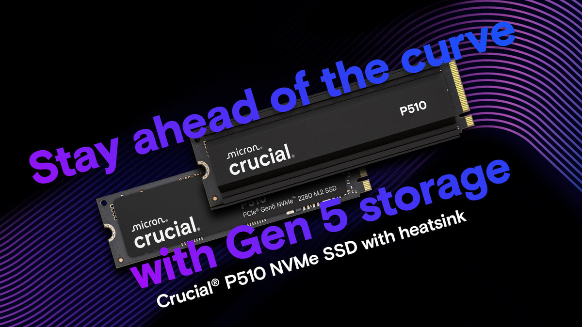 Crucial P510 PCIe Gen5 NVMe 2TB SSD, Up to 10,000MB/s, TLC NAND, Laptop & Desktop (PC) Compatible, for Gamers & Creatives, Solid State Drive – CT2000P510SSD8-01