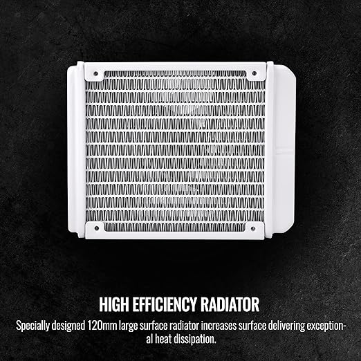 Thermaltake TH120 ARGB Motherboard Sync Snow Edition Intel LGA1700 Ready/AMD AM5 All-in-One Liquid Cooling System 120mm High Efficiency Radiator CPU Cooler CL-W346-PL12SW-A, White
