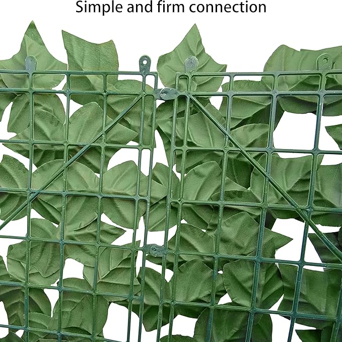 Artificial Fence Privacy Screen: 5FT x 50FT UV-Anti Faux Greenery Backdrop Ivy Chain Link Shades Panels for Patio, Balcony, Garden,Deck,Backyard Indoor Outdoor Green Wall Decor