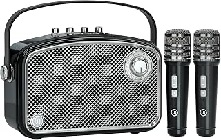 120W Peak Powerful Voice Amplifier with 2 UHF Microphones, Bluetooth Speakers with Bass/Trable/Echo Adjustment, Small PA Speaker System, Karaoke Machine for Adults, Teachers, Public Speaking, Events - Image 1