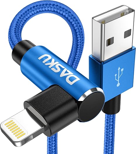 90 Degree iPhone Charger Cable [Apple MFi Certified] iPhone Cord 10FT 2Pack