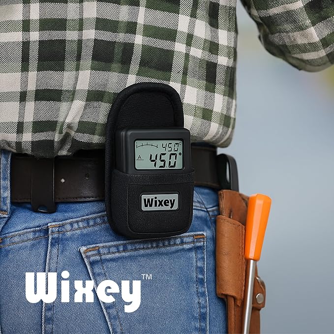 Wixey Digital Angle Gauge w/Flip-Out Display–Easy-to-Read Magnetic Digital Angle Finder for Setting The Angles of Jointer Fences & More – Perfect Ultra-Precise Measuring Tools for Woodworking Tasks