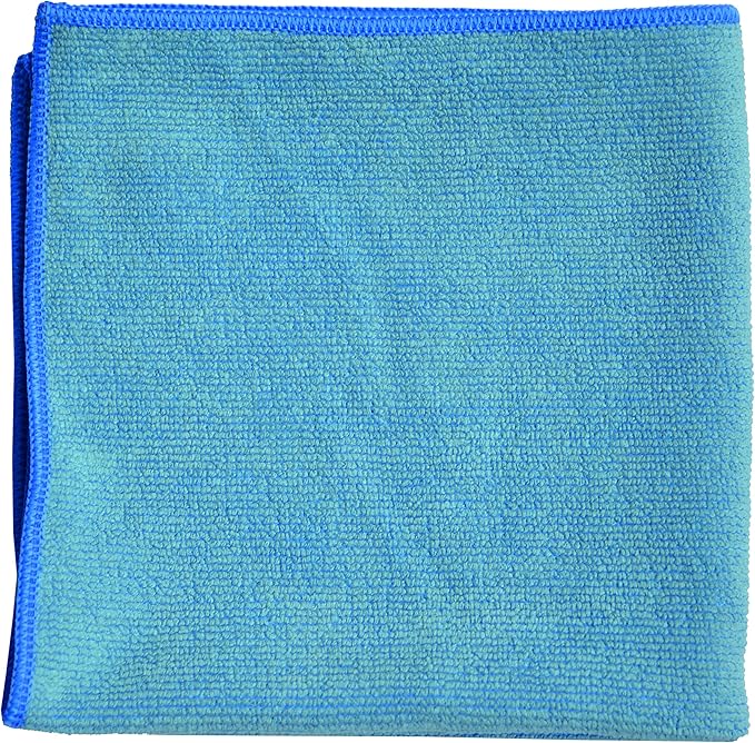 TASKI Diversey D7524120 MyMicro Commercial Microfiber Cleaning Cloth, Bulk Cleaning Towels for Housekeeping - Reusable & Lint Free - Large 14 Inch x 14 Inch, Blue, Pack of 5