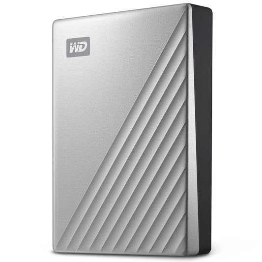 WD 2TB My Passport Ultra for Mac Silver, Portable Hard Drive, includes backup software with defense against ransomware, and password protection, USB-C and USB 3.1 compatible - WDBKYJ0020BSL-WESN