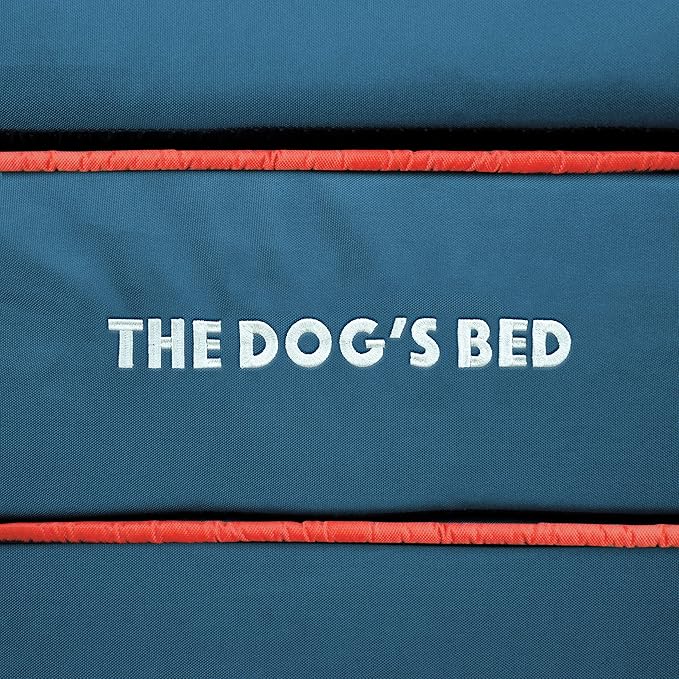 The Dog’s Bed Orthopedic Cooling Memory Foam Dog Bed, XXL Blue & Red Trim, Pain Relief for Arthritis, Hip & Elbow Dysplasia, Post Surgery, Lameness, Supportive, Calming, Waterproof Washable Cover