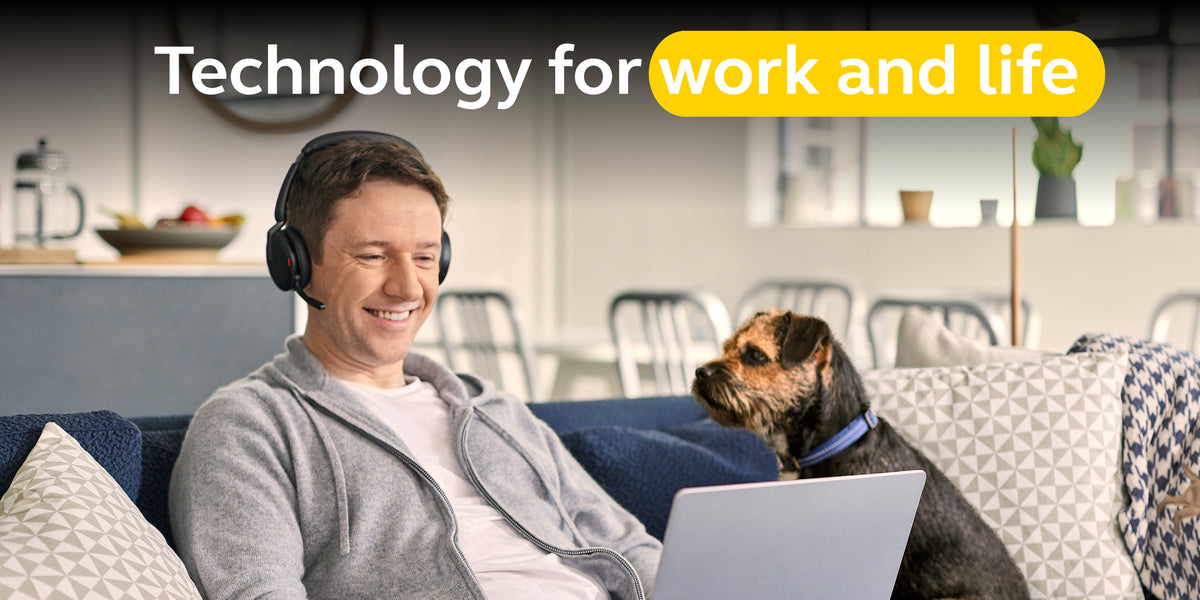 Jabra Evolve 65 TE (Third Edition) Wireless Headphones - Noise-Canceling Mic, 16 hrs Battery Life, Connectivity, Works with All UC Platforms Like Zoom & Google Meet, Black